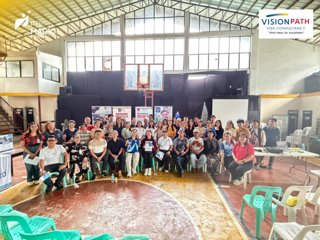 PTE Magic and VisionPath team with attendees at the info session