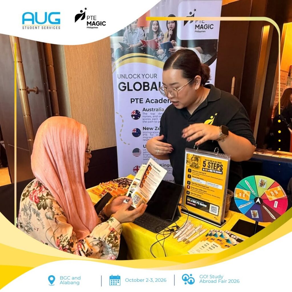 Free PTE mock test at PTE Magic booth during AUG fair